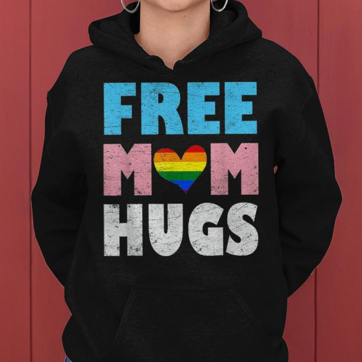 Free Mom Hugs Rainbow Pride Lgbt Month Transgender Women Hoodie