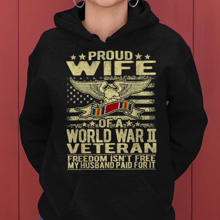 Freedom Isnt Free Proud Wife Of World War 2 Veteran Spouse Women Hoodie