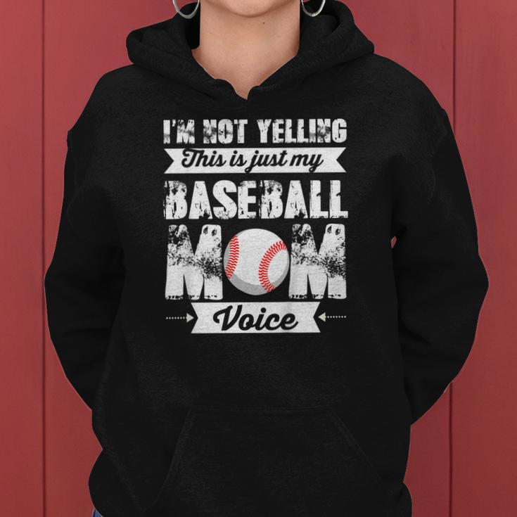 Funny Baseball Mama Shirt Mom Voice Mothers Day Shirts Gift Women Hoodie