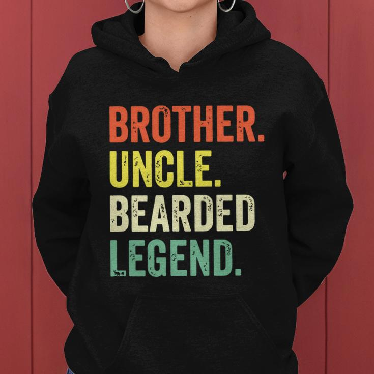 Funny Bearded Brother Uncle Beard Legend Vintage Retro Women Hoodie