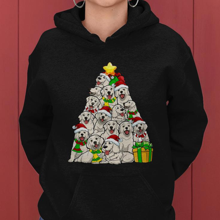 Funny Christmas Golden Retriever Pajama Shirt Tree Dog Xmas Women Hoodie