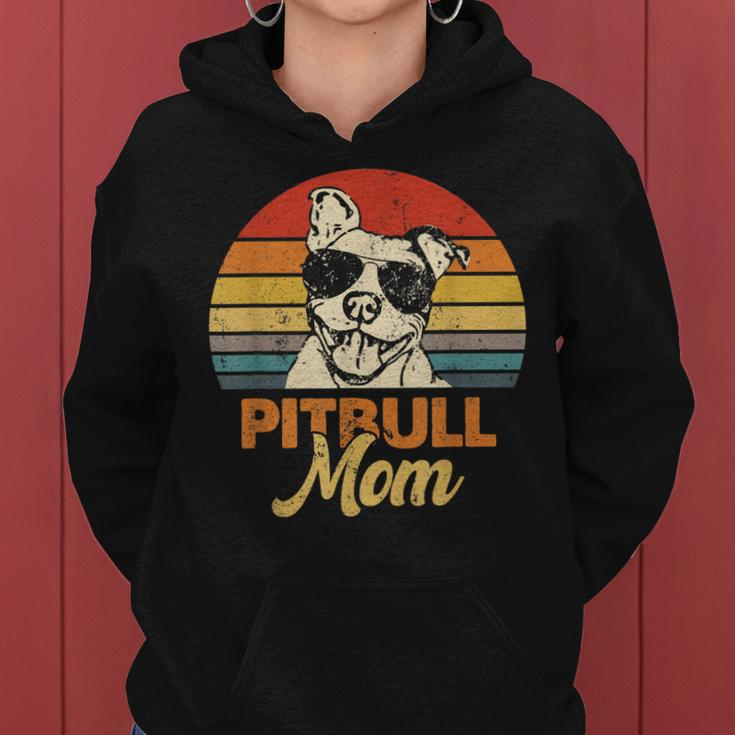 Funny Dog Pitbull Mom Pittie Mom Mothers Day  Women Hoodie