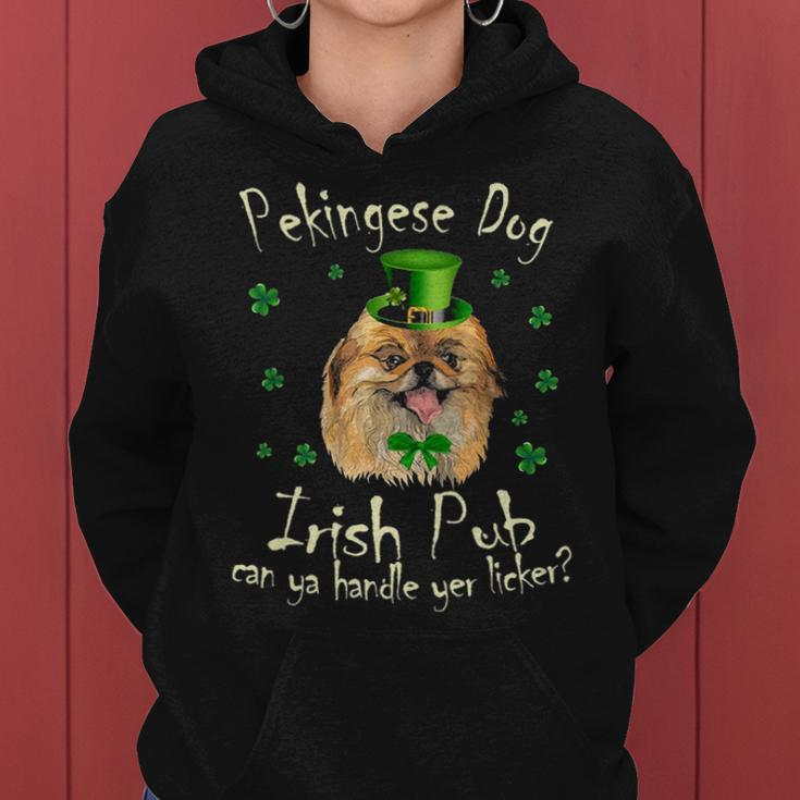 Funny Irish Pub Pekingese Mother Mom Women Dad Dog Pekingese Women Hoodie