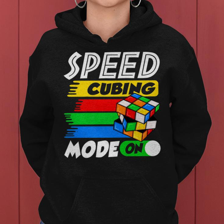 Funny Lover Speed Cubing Mode On Cube Puzzle Cuber Women Hoodie