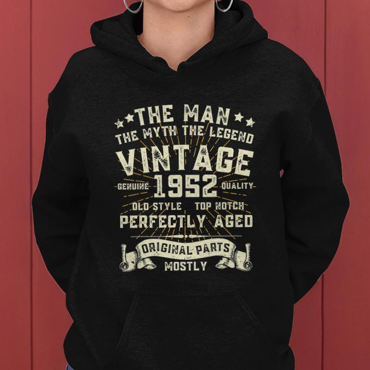 Funny Man Myth Legend 1952 70Th Birthday For 70 Years Old Women Hoodie