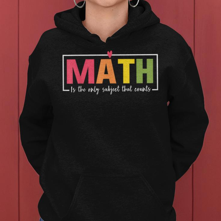 Funny Math Instructor Teacher Elementary School Math Pun Women Hoodie
