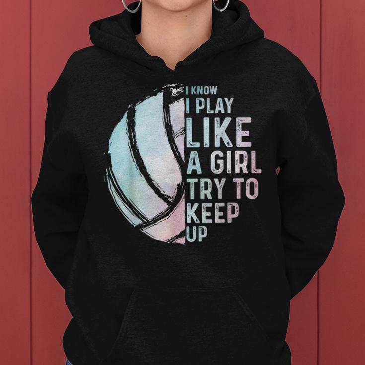 Funny Volleyball Design Girls Women Youth N Sports Lovers Women Hoodie