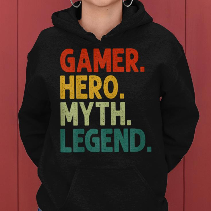 Gamer Hero Myth Legend Vintage Gaming Frauen Hoodie