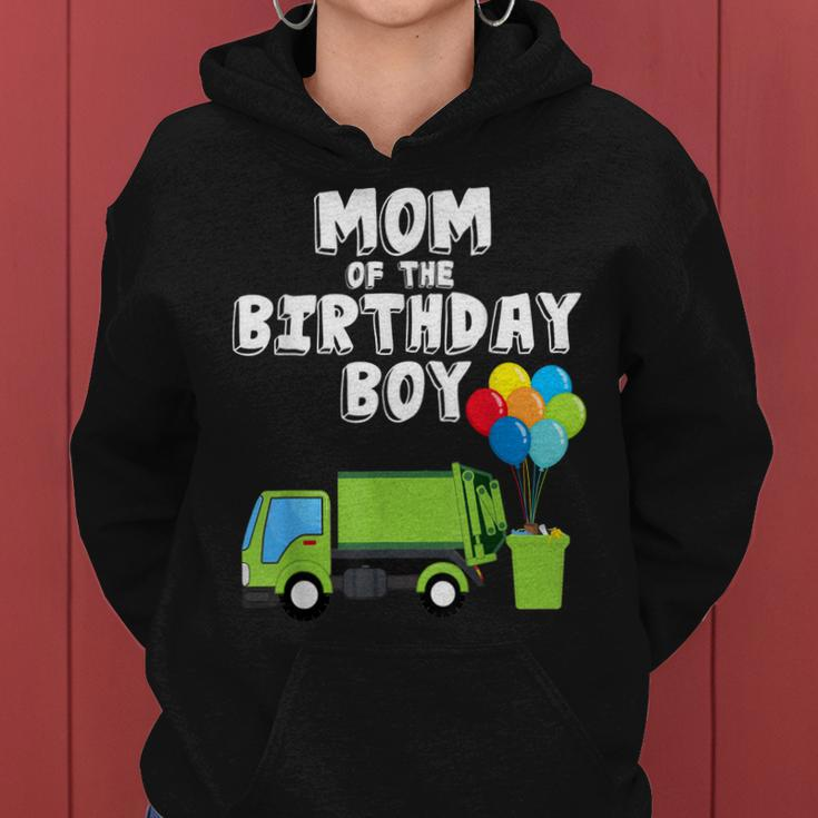 Garbage Truck Mom Birthday Boy Balloons Birthday Party Women Hoodie
