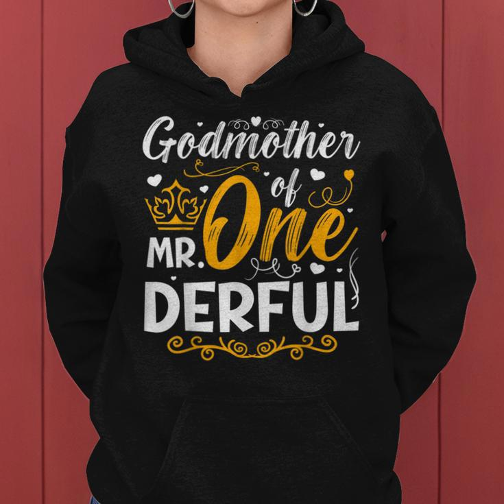 Godmother Of Mr One Derful Party Family 1St Birthday Women Hoodie