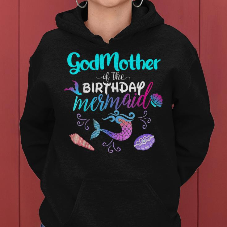 Godmother Of The Birthday Mermaid Family Matching Party Women Hoodie