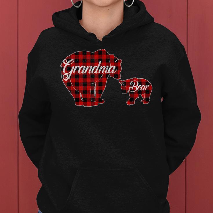 Grandma Bear Buffalo Plaid Weihnachten Frauen Hoodie