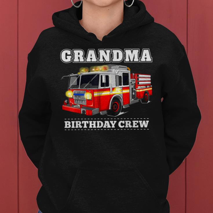 Grandma Birthday Crew Fire Truck Firefighter Fireman Party Women Hoodie