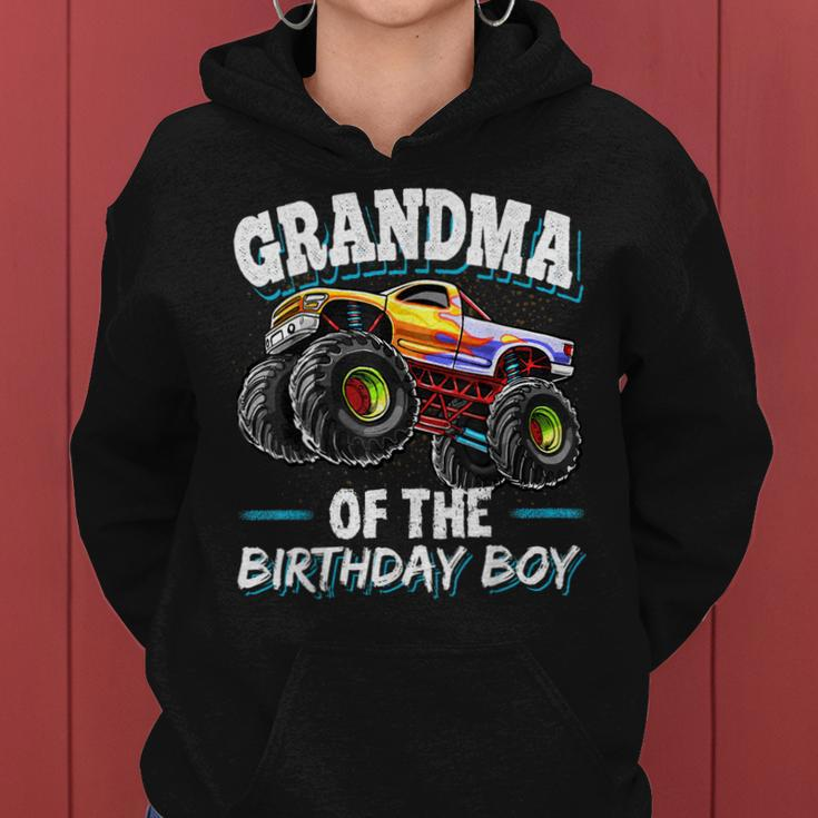 Grandma Of The Birthday Boy Monster Truck Birthday Party Women Hoodie