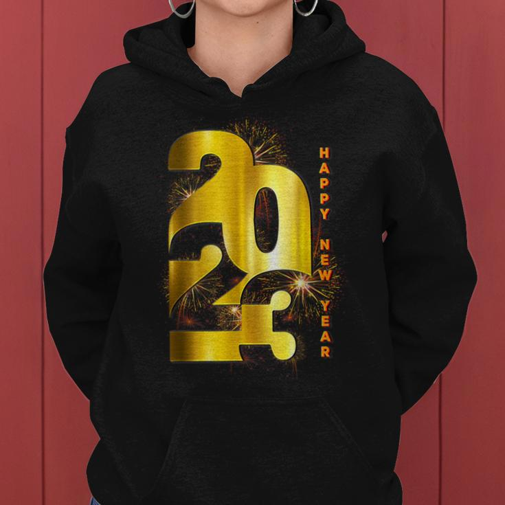 Happy New Year 2023 New Years Eve Party Supplies 2023 V2 Women Hoodie Graphic Print Hooded Sweatshirt