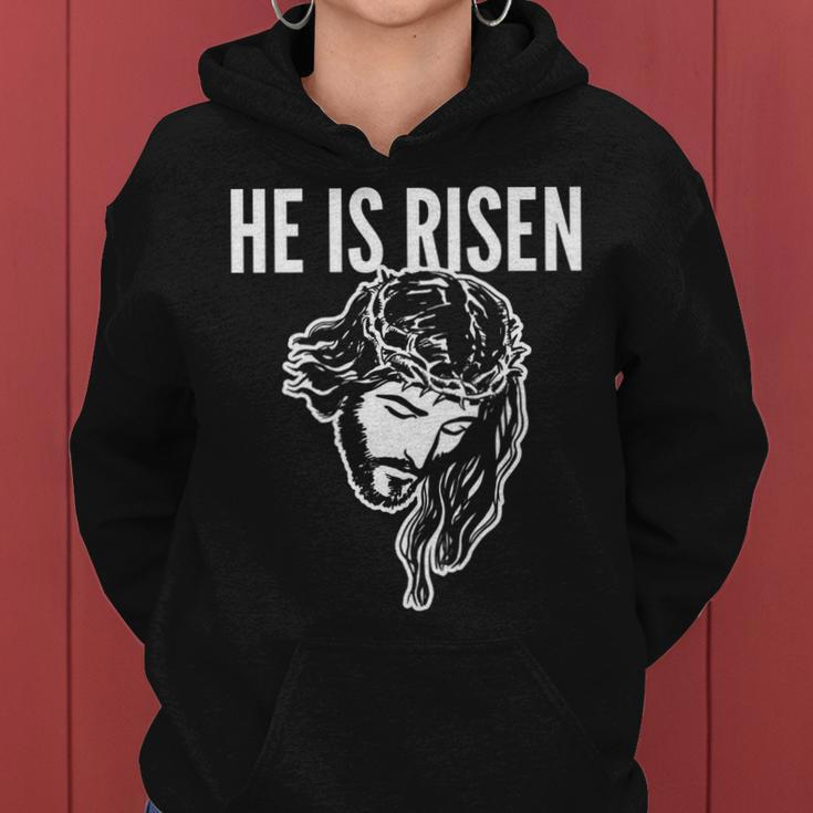 He Is Risen Jesus Resurrection Easter Religious Christians Women Hoodie