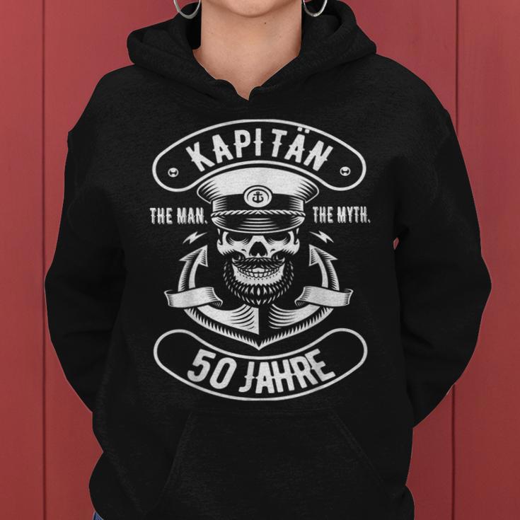 Herren 50 Geburtstag Mann Geschenk Lustig Captain Kapitän Frauen Hoodie