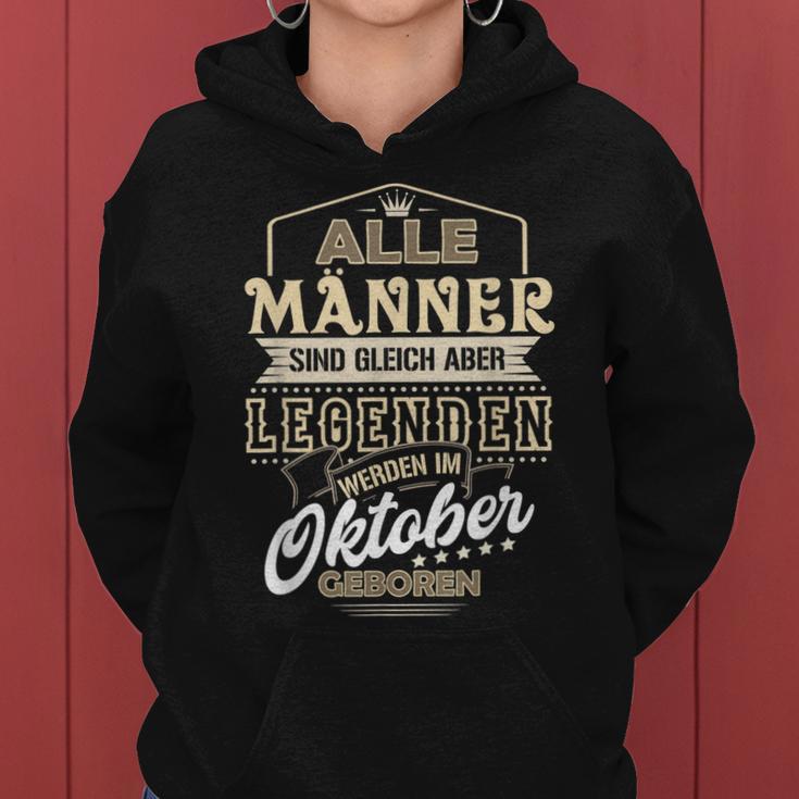 Herren Hoodie Legenden Geboren im Oktober, Einzigartiges Männer Tee