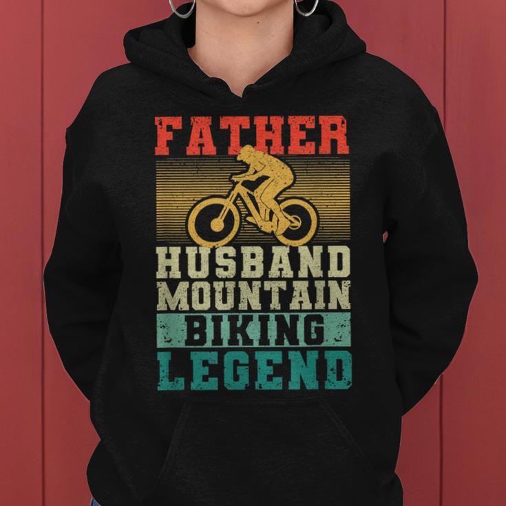 Herren Vatertag Biker Vater Ehemann Mountainbike Legende Frauen Hoodie