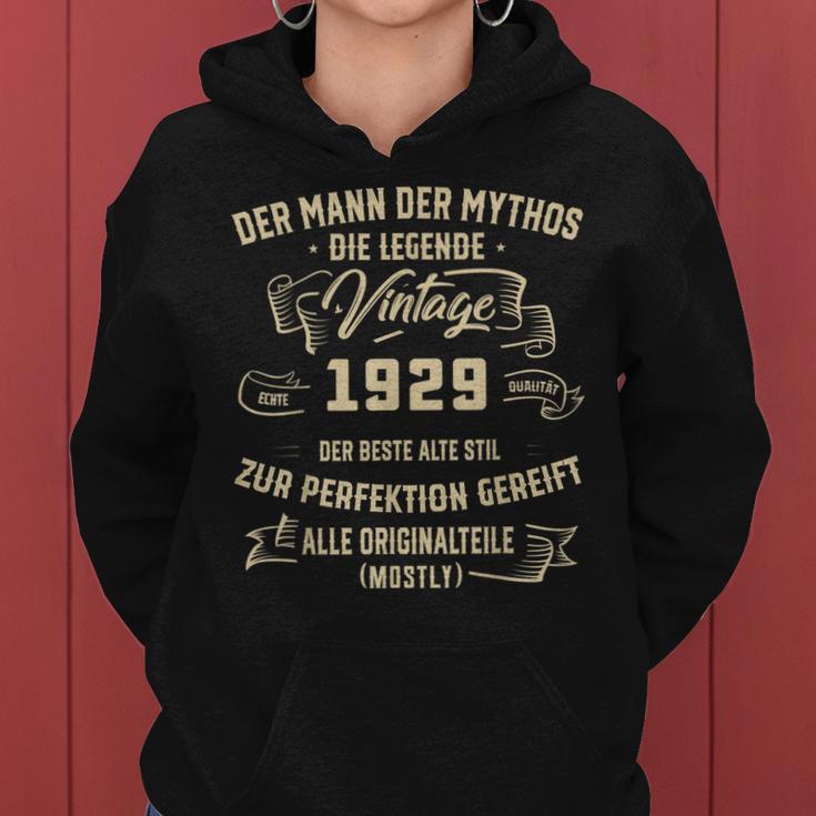 Herren Vintage Der Mann Mythos Die Legende 1929 94 Geburtstag Frauen Hoodie