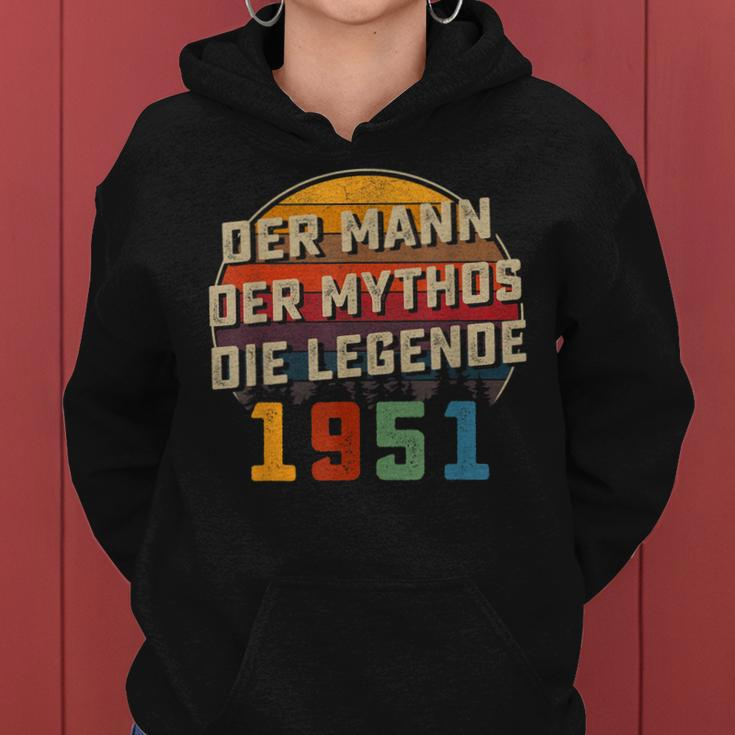 Herren Vintage Der Mann Mythos Die Legende 1951 72 Geburtstag Frauen Hoodie