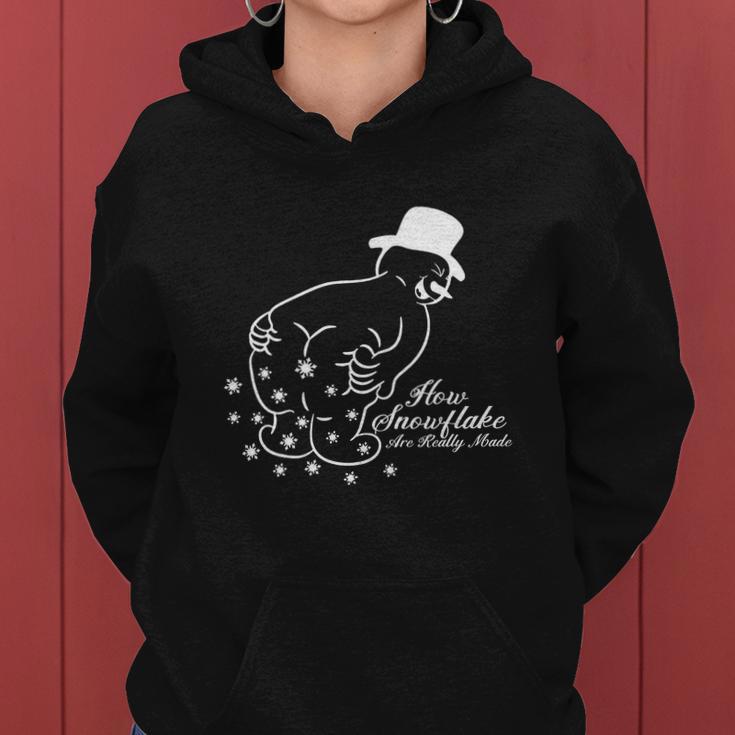 How Snowflakes Are Really Made Funny Snowman Shirt Funny Christmas V2 Women Hoodie