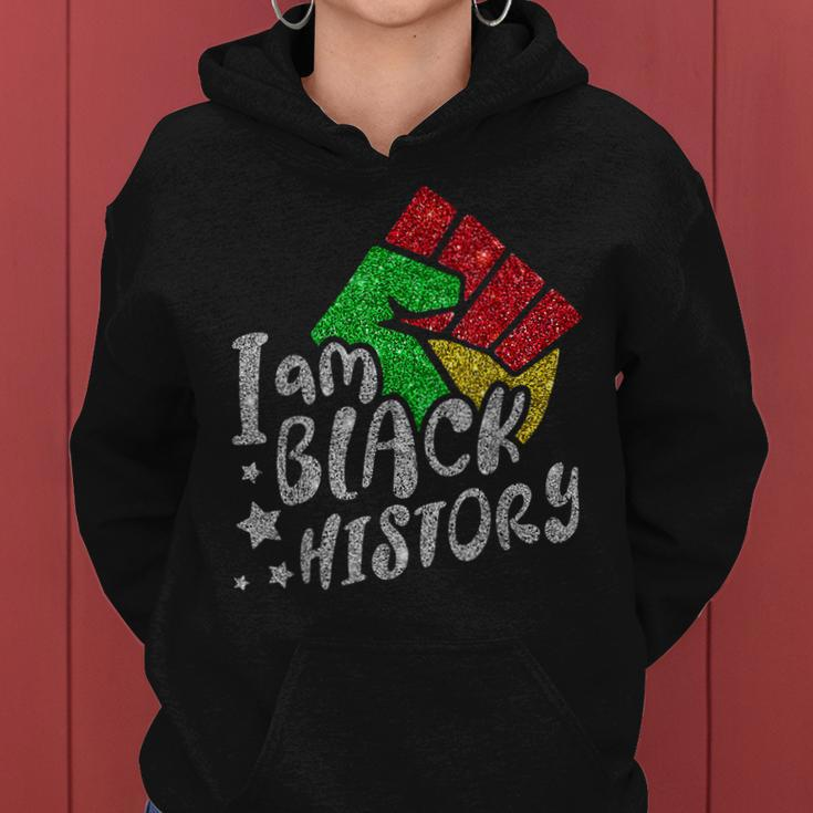 I Am Black Woman Blm Melanin Educated Black History Month Women Hoodie