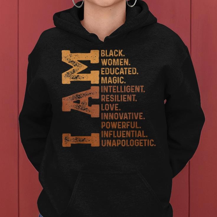 I Am Black Woman Educated Melanin Pride Black History Month Women Hoodie