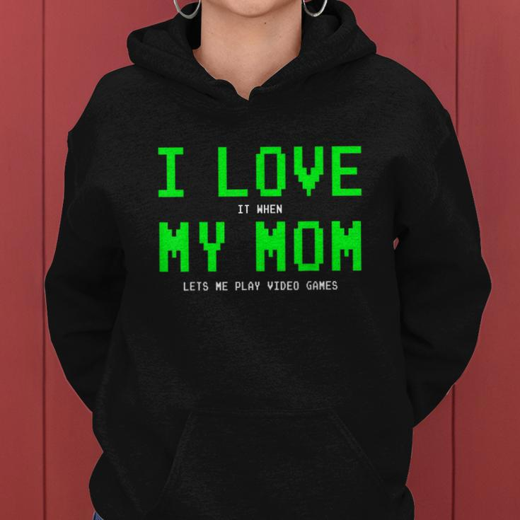 I Love My Mom Shirt Gamer Gifts For N Boys Video Games V2 Women Hoodie