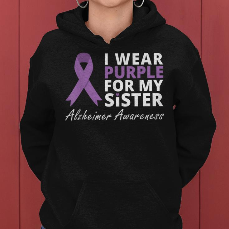 I Wear Purple For My SisterRibbon Family Love Women Hoodie