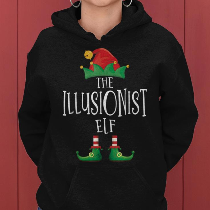 Illusionist Elf Familie Passender Pyjama Weihnachten Frauen Hoodie