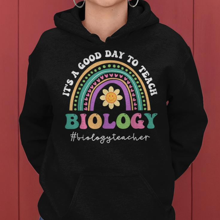 Its A Good Day To Teach Biology Retro Biology Teacher Women Hoodie