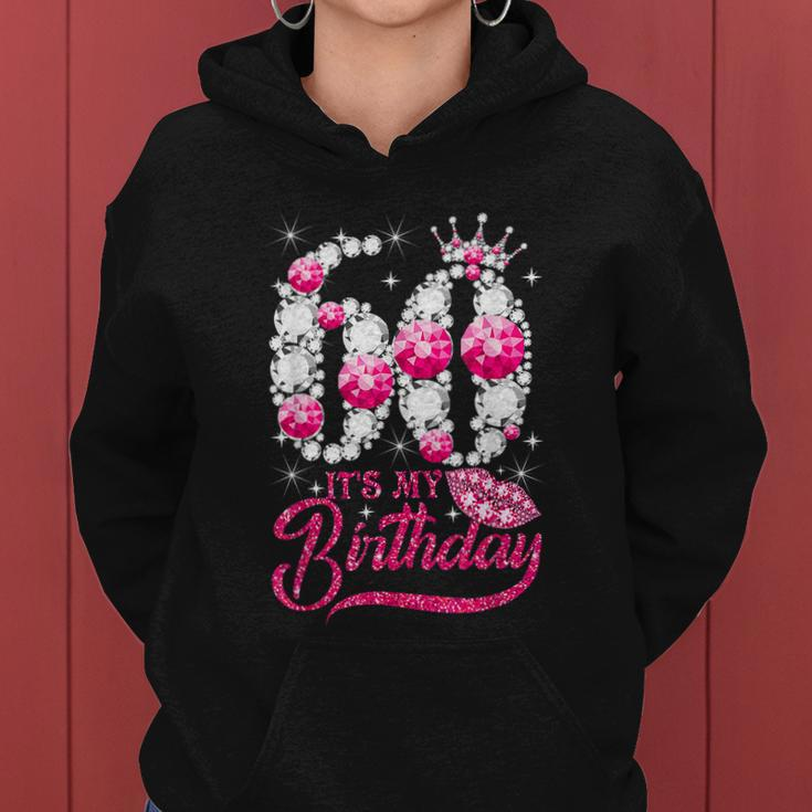 Its My 60Th Birthday Cute Gift Queen 60 Years Old Shoes Crown Diamond Gift Women Hoodie