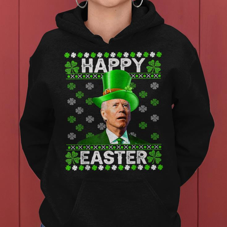 Joe Biden Easter Confused St Patricks Day Men Women Funny Women Hoodie