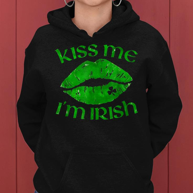 Kiss Me Im Irish Lips Sexy St Patricks Day Women Hoodie