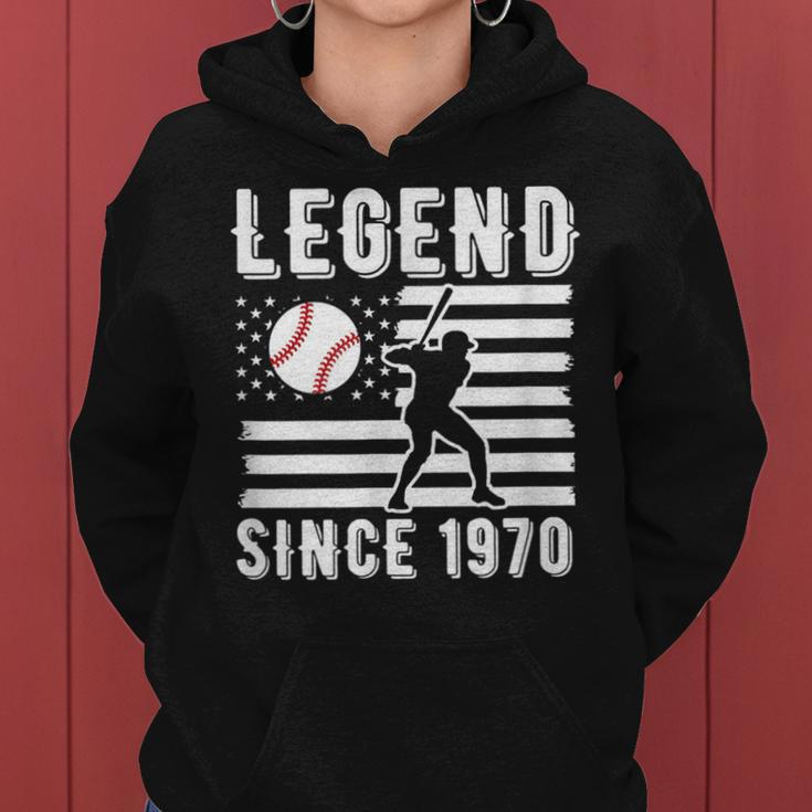 Legend Baseballspieler Seit 1970 Pitcher Strikeout Baseball Frauen Hoodie