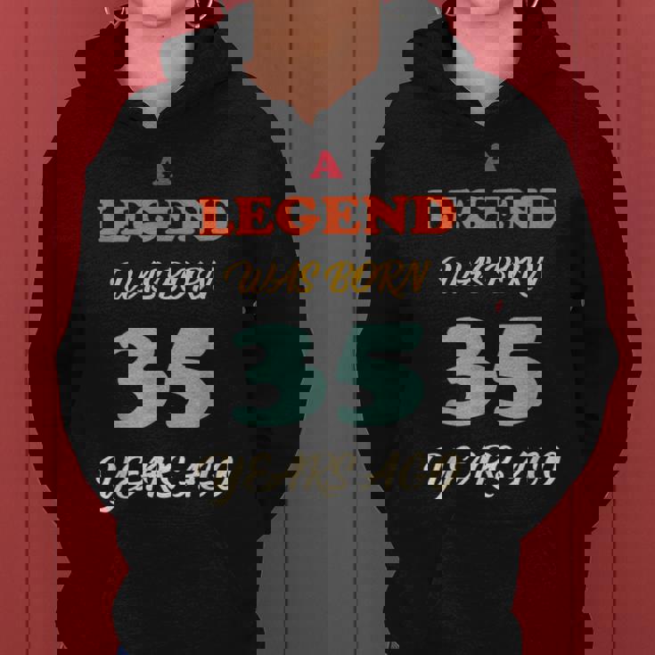 A Legend Was Born Jahrestag Vintage Farben Frauen Hoodie