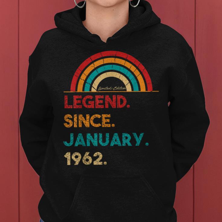 Legend Since Januar 1962 61 Geburtstag Geschenk Born In 1962 Frauen Hoodie