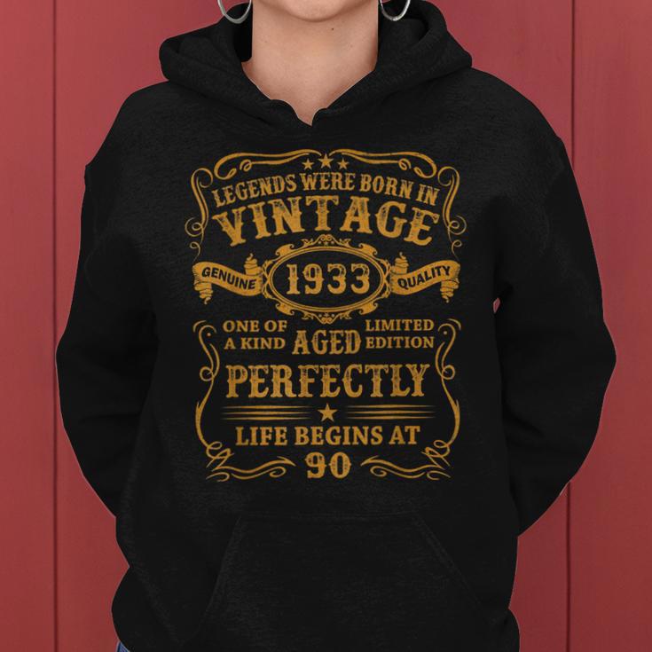 Legenden 1933 Geburtstag Hoodie, 90 Jahre Mann Jubiläum