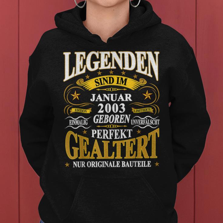 Legenden Sind Im Januar 2003 Geboren 20 Geburtstag Lustig V2 Frauen Hoodie