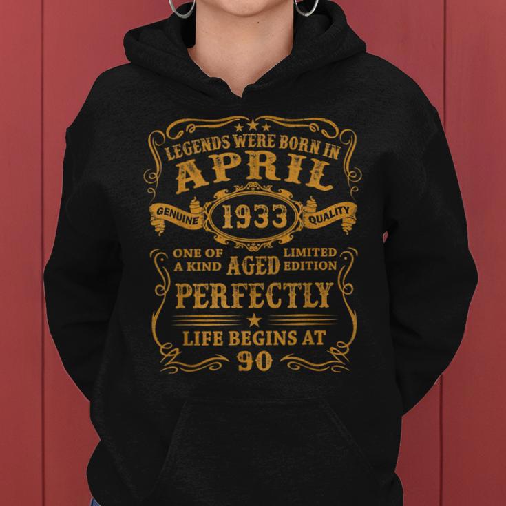 Legenden Wurden Im April 1933 Geschenk 90 Geburtstag Mann V4 Frauen Hoodie