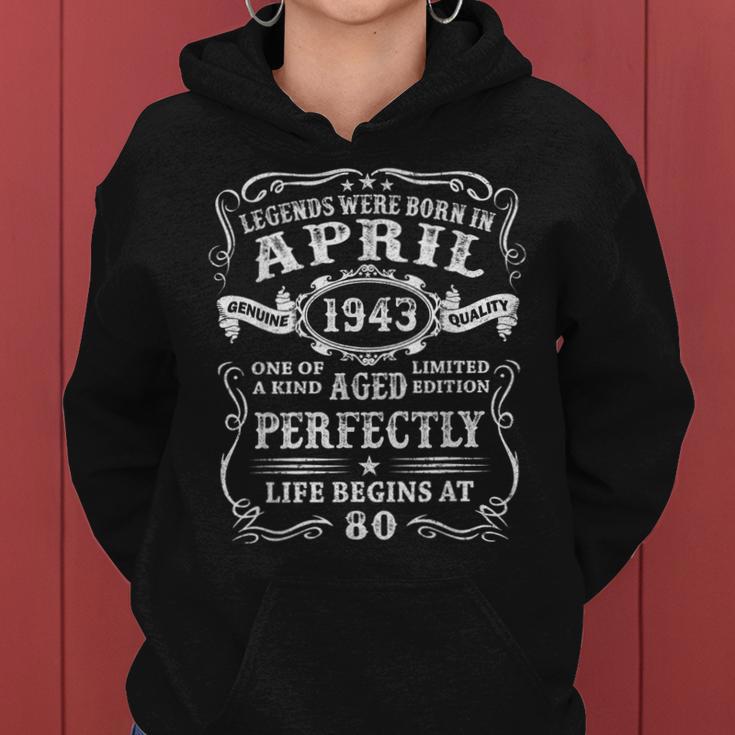 Legenden Wurden Im April 1943 Geschenk 80 Geburtstag Mann V8 Frauen Hoodie