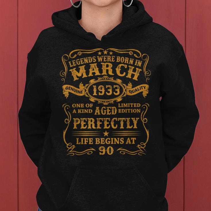 Legenden Wurden Im März 1933 Geschenk 90 Geburtstag Mann V10 Frauen Hoodie