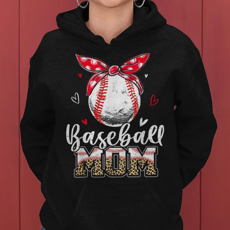 Leopard Baseball Mom Headband Baseball Ball Mothers Day Mama Women Hoodie