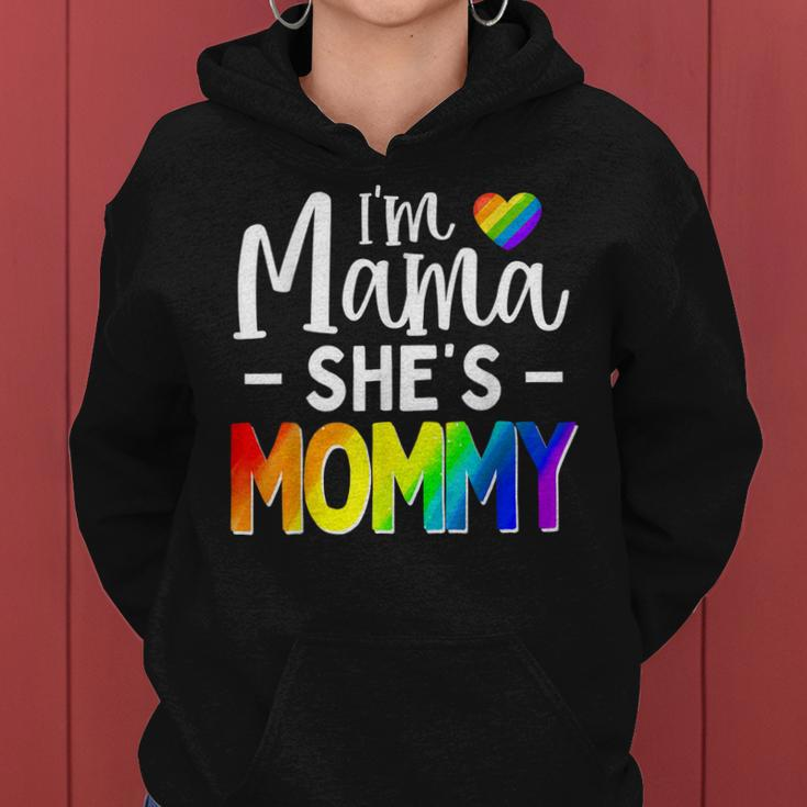 Lesbian Mom Gift Gay Pride Im Mama Shes Mommy Lgbt Women Hoodie