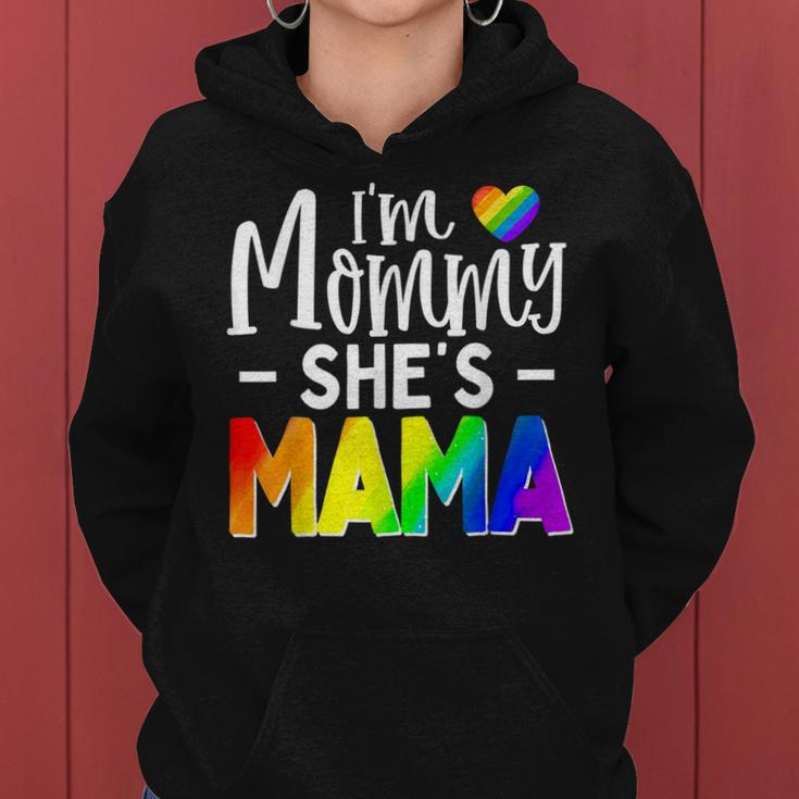 Lesbian Mom Gift Gay Pride Im Mommy Shes Mama Lgbt Women Hoodie
