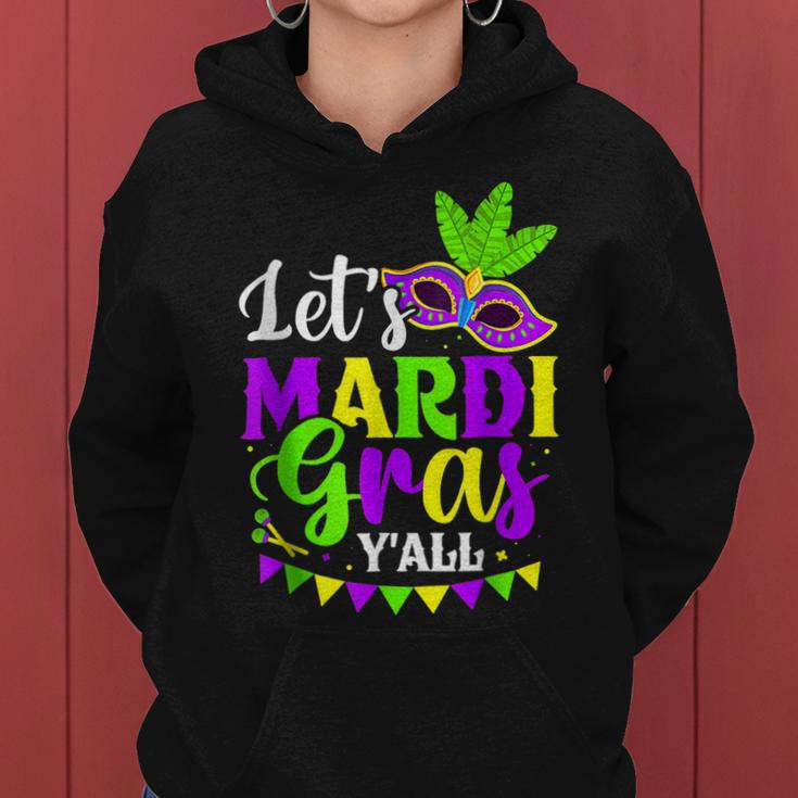 Lets Mardi Gras Yall New Orleans Fat Tuesdays Carnival Women Hoodie