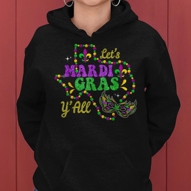 Lets Mardi Gras Yall New Orleans Fat Tuesdays Carnival Women Hoodie