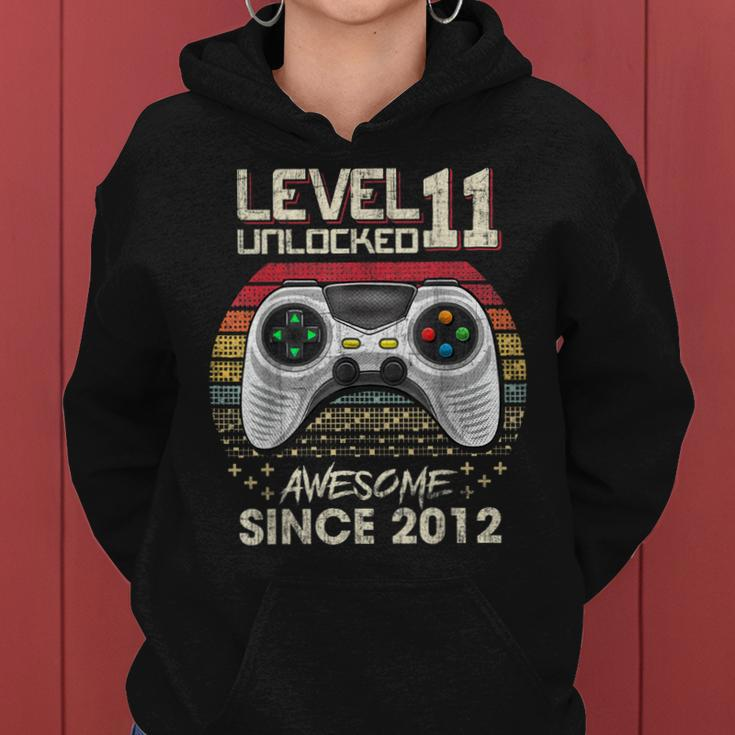 Level 11 Unlocked Awesome Since 2012 11Th Birthday Gaming V2 Women Hoodie