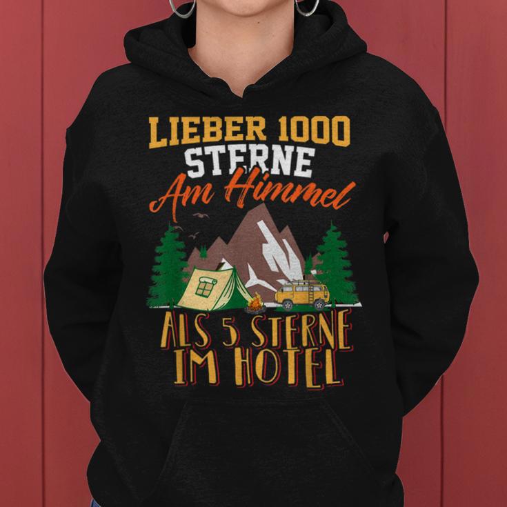 Lieber 1000 Sterne Am Himmel Als 5 Sterne Im Hotel Camper Frauen Hoodie